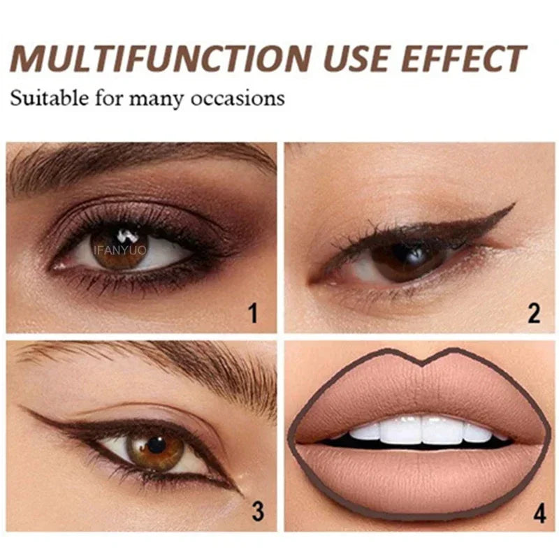 1Pc Waterproof Black Eyeliner Pencils Smudge-Proof Long-Lasting Eye Makeup Perfect For Fashion Look