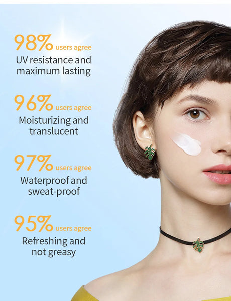 MSLAM Whitening Sun Cream Facial Body Sunscreen Sunblock Skin Protective Cream Anti-Aging Oil-control Moisturizing SPF 50