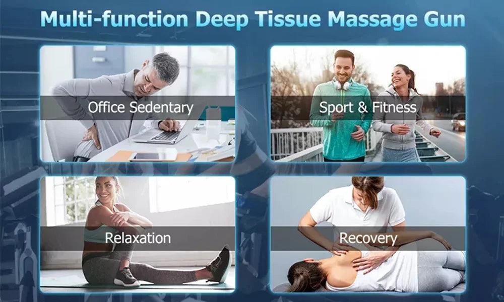 Massager Body Neck Back Deep Tissue Muscle Relaxation Pain Relief Fitness Fascial Massage Gun Electric Percussion Pistol