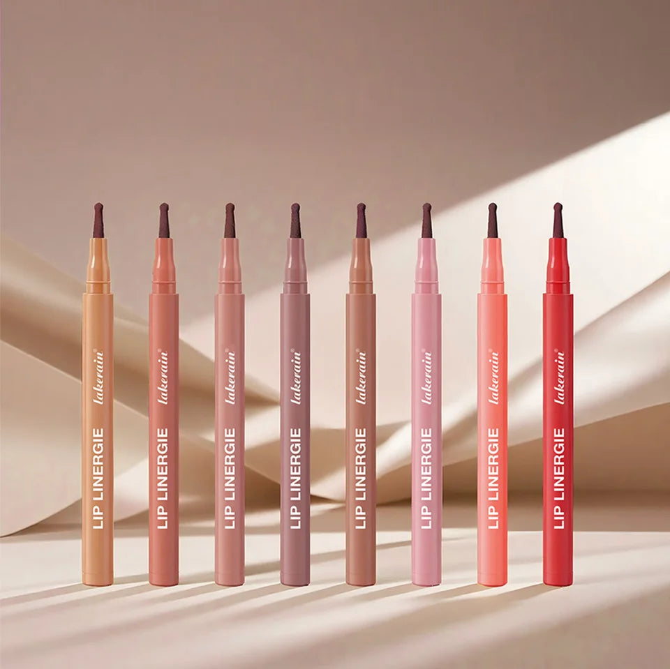 Waterproof Lip Liner Stain Lip Lingerie Long Lasting 8 Colors Transfer Proof Smudge Resistant Color No Bleed Formula Cosmetics