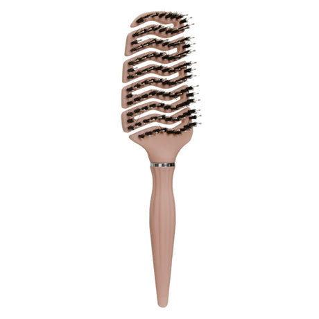 1pcs Curved Vented Boar Bristle Comb Professional Scalp Massage Comb Detangling Curl Anti-static Hairbrush Salon Styling Tool