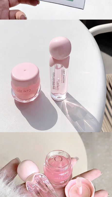 LEE INTO lip balm lip kit moisturizing water light jelly day and night thick lip balm