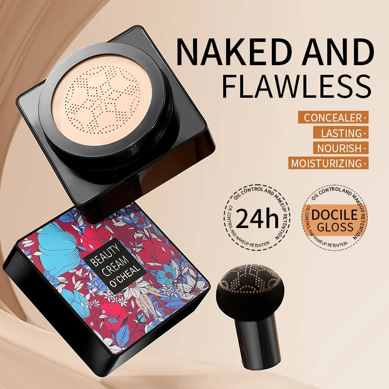 CC Cream Magic Foundation Mushroom Head Air Cushion Waterproof Brighten Foundation Cream Women Base Makeup Face Korean Cosmetics