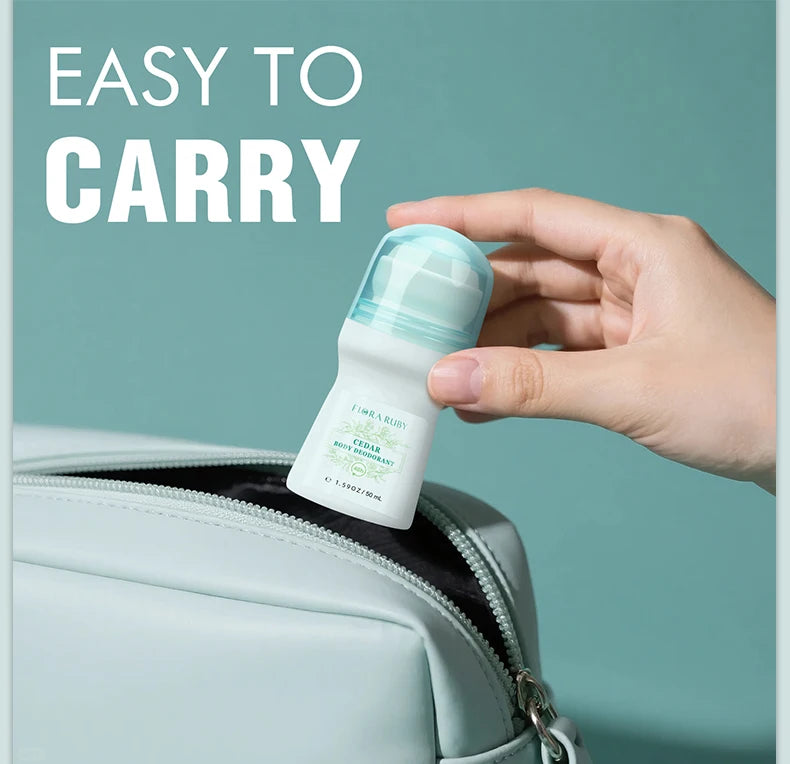 1 PC Flora Ruby Light Green Series Deodorant Roll On w omen's and men all-purpose Deodorant Roll Aluminum Free easy to carry a