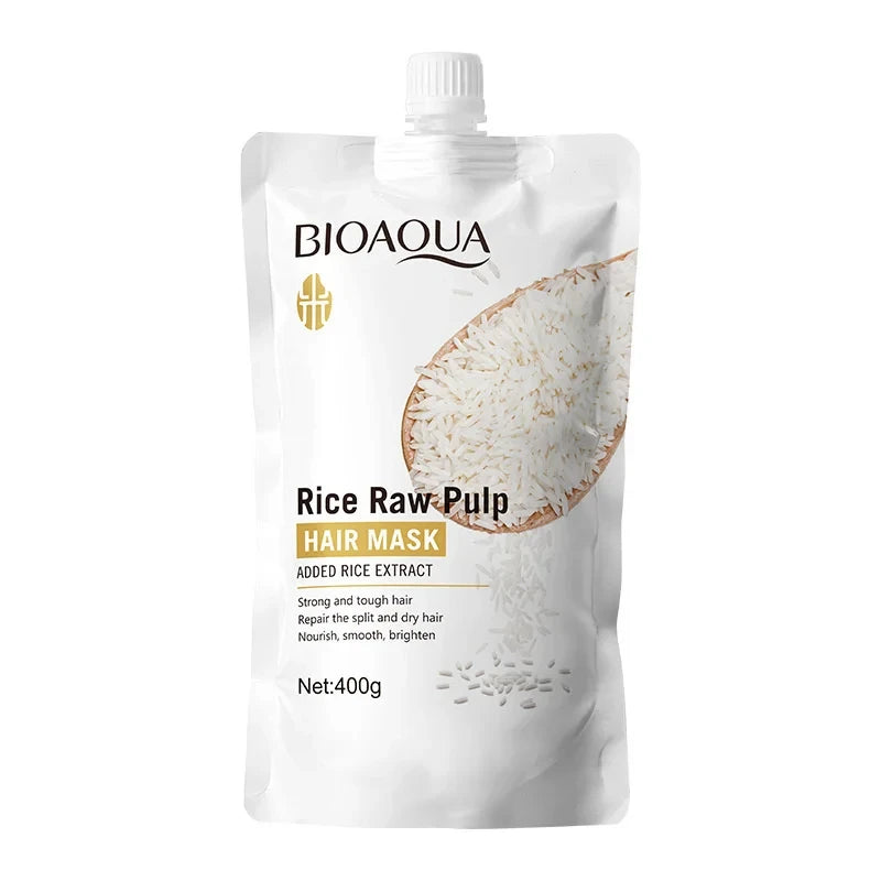 Rice Magical Keratin Hair Mask 5 Seconds Repair Damaged Frizzy Hairs Soft Smooth Shiny Moisturizing Nourish Hair Root Care