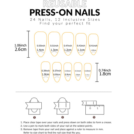 24pcs Upgrade Your Look With White Gradient Almond False Nails 1pc Nail File & 1Nail Glue Sticker Kit Nails