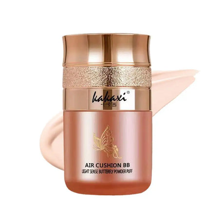 Butterfly Cushion BB Cream,Moisturizing Concealer Makeup Base BB Liquid Foundation,Butterfly Air Cushion Powder Puff CC Cream