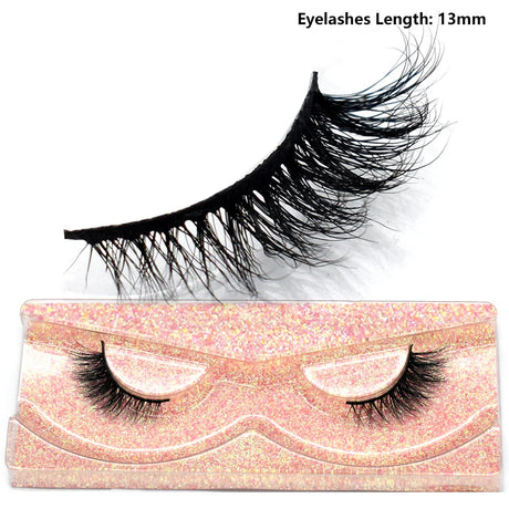 Half Lashes Mink Eyelashes Fluffy Soft False Eyelashes Wispy Cross Mink Eye Lashes Natural Short Mink Eyelash Extension Makeup