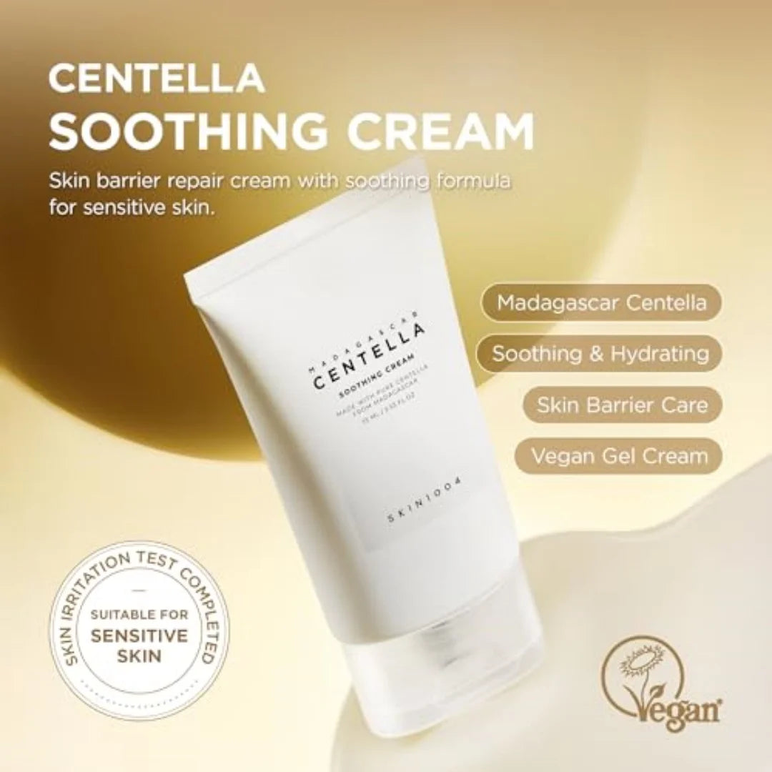SKIN1004 Madagascar Centella Soothing Cream Korean Face Barrier Repair Hydrating Moisturizer Cica Cream Korean Skin Care 75ml