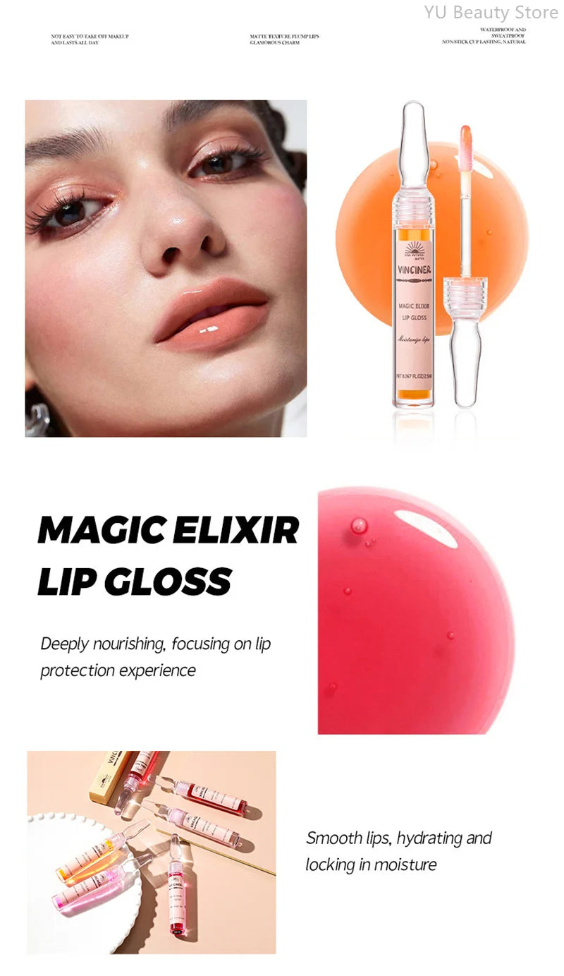 6 Colors Lip Plumping Gloss Instant Lip Plumper Extreme Volume Serum Oil Moisturizing Sexy Plump Lips Korean Makeup Products