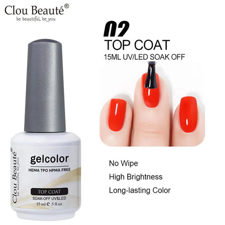 Clou Beaute Grey Color Nail Gel Polish Full Coverage Nail Polish Dark Red Gel Lacquer Varnish Vernis Semi Permanent Nail Art