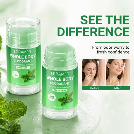 Mint Fragrance Underarm Antiperspirant Deodorant Stick Portable Body Odor Remover Lasting Armpit Anti Sweaty Stick For Women Men