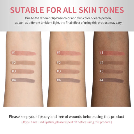 Lip Liner With Peel Off Lip Stain Tattoo Long Lasting Waterproof Transfer Proof Smudge Proof Matte Finish Lip Cosmetic Pencil