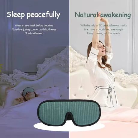 3D Contour Sleep Eye Mask Suitable for Side Sleepers -100% Blackout Soft and Stress Free - Suitable for Travel Napping Yoga