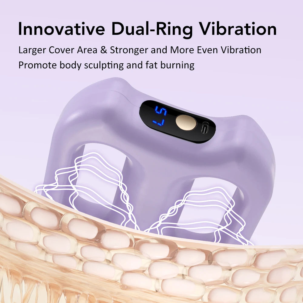 Electric Full-Body Fascia Ring Portable Vibration Fascia Massager Fat Burning Body Weight Loss Deep Tissue Muscle Relief & Relax