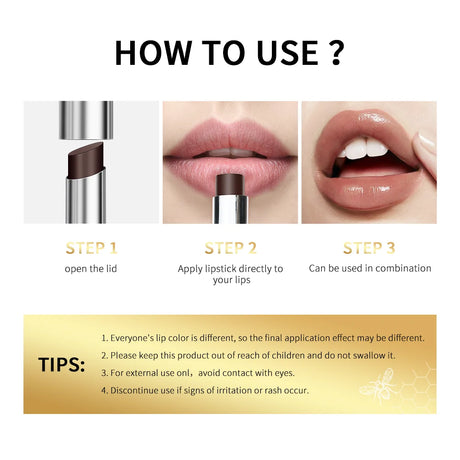 Honey Lipstick Long Lasting Moisturizing Natural Lip Plumper Makeup Lip Plumping Gloss Cosmetics Exfoliating for Lip