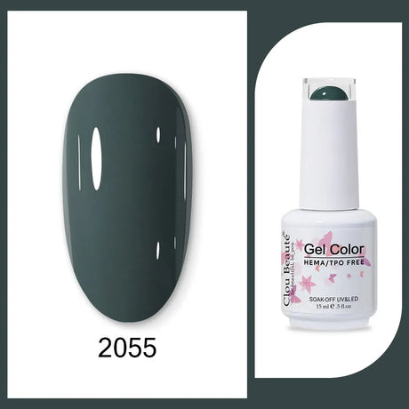 Clou Beaute 15ml HEMA TPO FREE Gel Nail Polish Bright Dark Army Green Gel Lacquer Semi Permanent Art Organic Nail Gel Varnish
