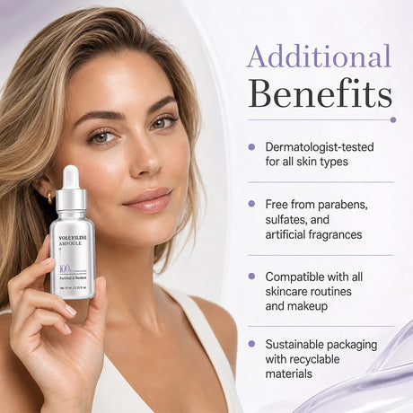 Volufiline Centella Asiatica Serum 10ml Gentle Soothing Moisturizing Facial Ampoule Essence Niacinamide Plumping Fast Absorbing