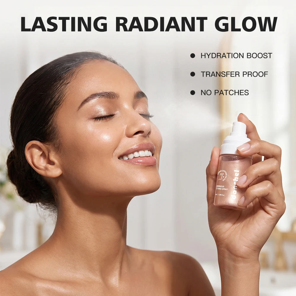 Luminous Setting Spray Smudge-resistant Quick-drying Non-sticky Long Lasting Locks Makeup Luminous Dewy Finish Setting Spray