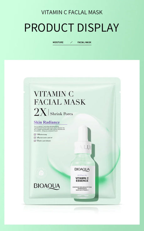 20pcs/5pcs Centella Collagen Face Mask VC Moisturizing Refreshing Sheet Masks Hyaluronic Acid Facial Mask Skin Care Products