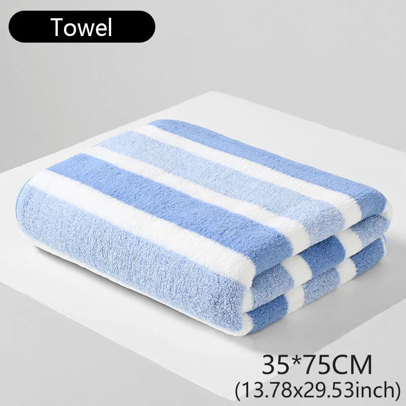 Striped Pattern Towel New Home Soft and Comfortable Bath Towels for Men and Women, Quick Drying Absorbent Towels For Bathroom
