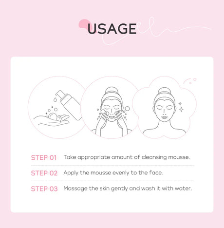 LAlKOU Japan Sakura Cleansing Mousse Facial Cleanser Shrink Pores Deep Clean Oil Control Moisturizing Skin Care 100ml