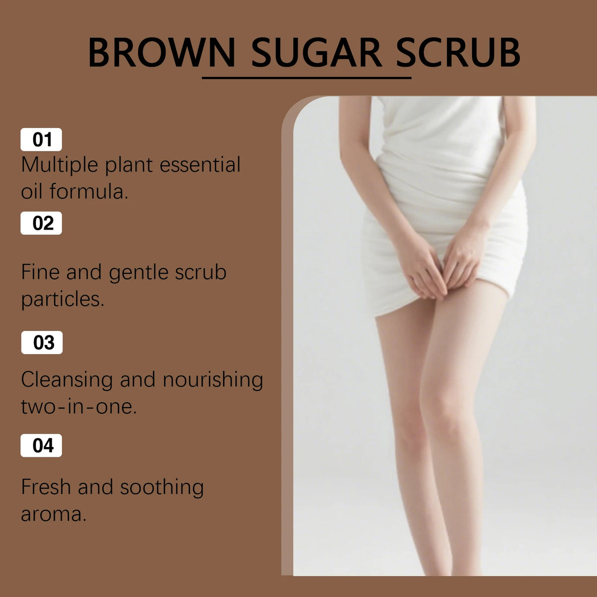 OceAura 100g Natural Brown Sugar Scrub 100g Exfoliating Body Nourishing Deep Clean Pore Shrinking Skin Refreshing