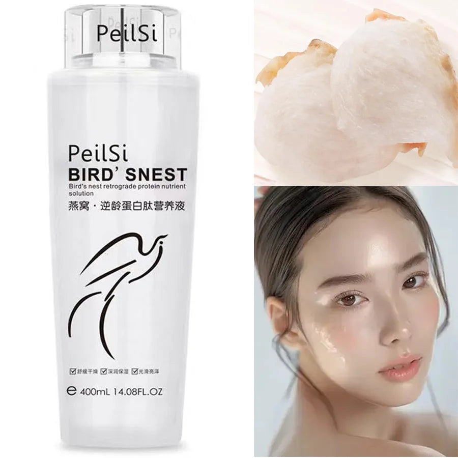 Bird's Nest Anti-Aging Protein Peptide Deep Moisturizing, Hydrating Glow Booster Toner for Face Soothing, Nourishing, Glass Skin