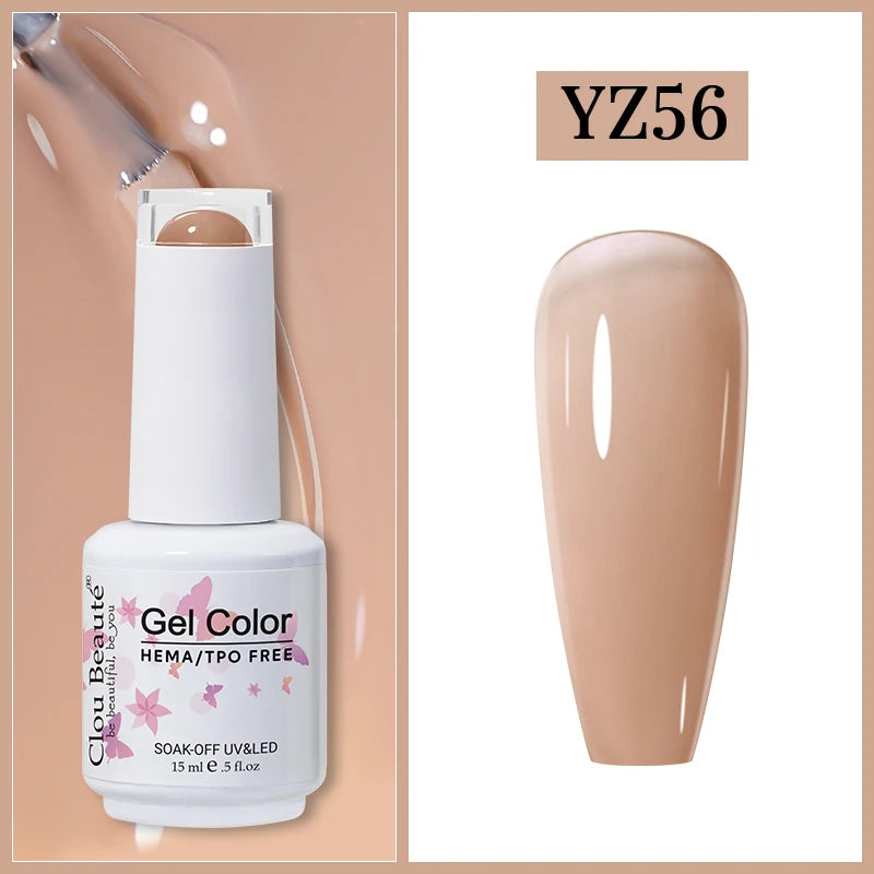 Clou Beaute Gel Nail Polish Neon Brown Royal Blue Red Green Pastal Nude Nail Art Varnishes Gel Lacquer HEMA/TPO FREE UV Gel Nail