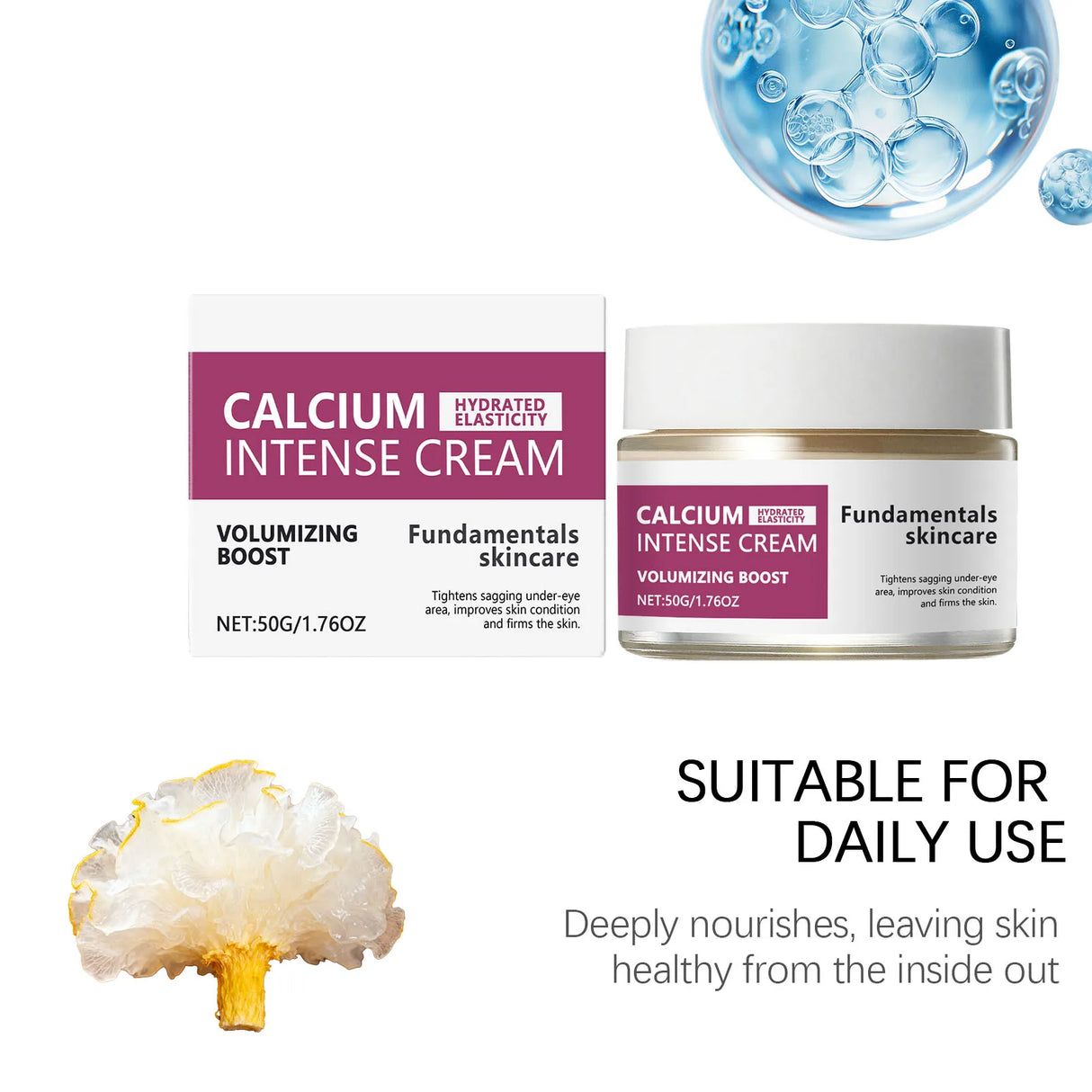 Calcium Intense Cream Tighten Skin Elasticity Enhance Moisturizing Facial Firming Improve Skin Sagging Nourishing Facial Lifting