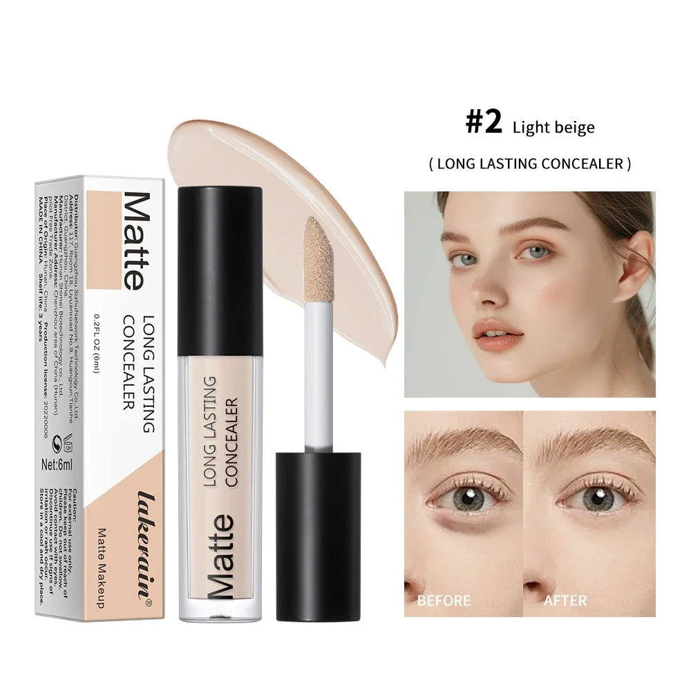 Dark Circles Acne Marks Cover Matte Face Concealer Brighten Skin Tone Repair Makeup Cosmetic for Women Daily
