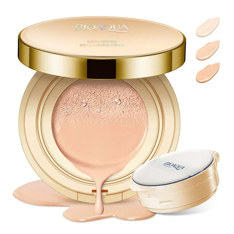 BIOAQUA Waterproof Matte Air Cushion Poreless BB&CC Cream High Coverage Oil-control Soft Face Makeup Foundation Base Cosmetics