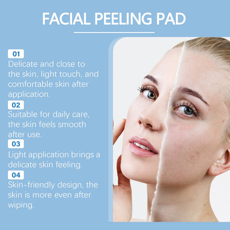 Salicylic Acid Acne-Clearing Toner Pads,Dual Action Exfoliation,Deep Clear Acne&Refine Pores,Centella+Allantoin,Soothing&Anti Redness,Polish Strawberry Nose&Rough Texture,Hydrating&Non-tightening,Convenient Dual Textured Pads