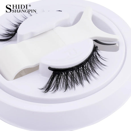 1 Pair Magnetic Eyelashes Set Reusable Easy to Use Eyelash Extension Tools Natural Curler False Eyelashes With Magnetic Tweezers