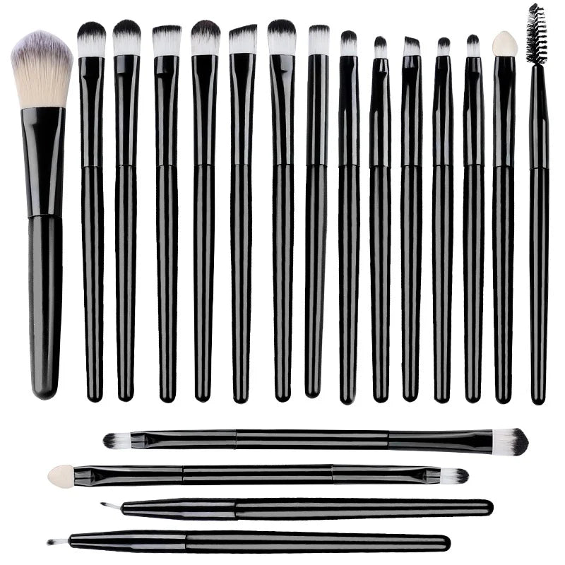 20PCS Eye Shadow Makeup Brush Set Concealer Brush Eye Cosmetic Soft Bristles Eyebrow Eyeliner Brush Portable Beauty Makeup Tools