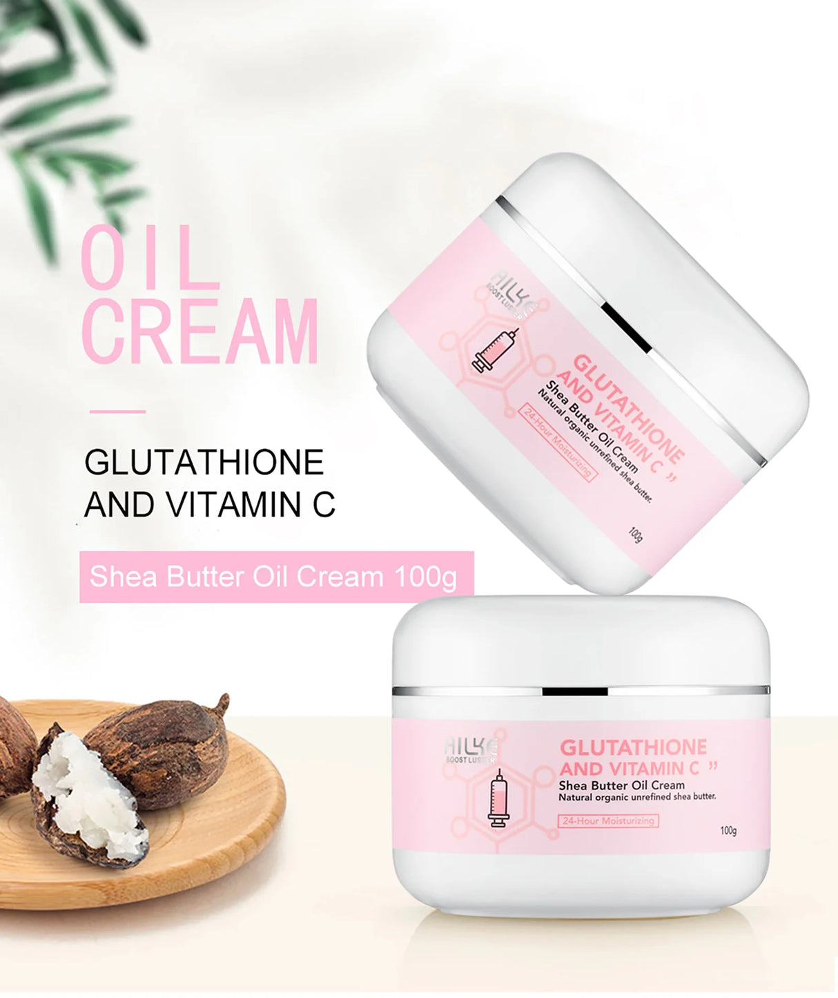 AILKE Glutathione & Vitamin C Kit, With Whitening Lotion, Moisturizing Cream, Lightening Soap, Spa Oil, Glowing Body Cream