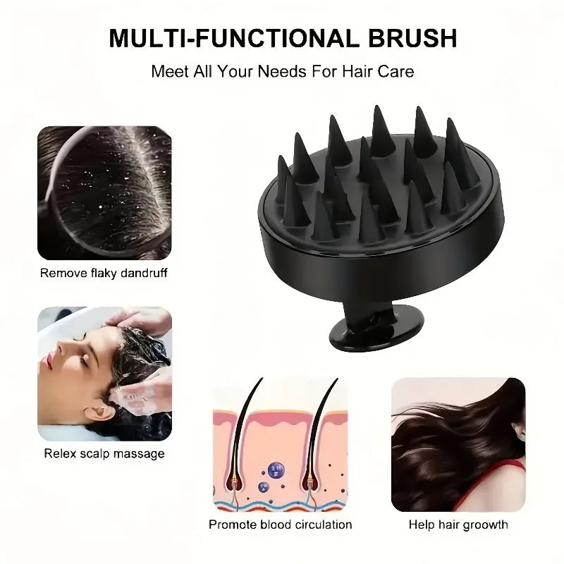 4PCS Long Handle Silicone Bath Brush Set for Body Back Face Gentle Exfoliating Massage Deep Cleaning with Non Slip Grip