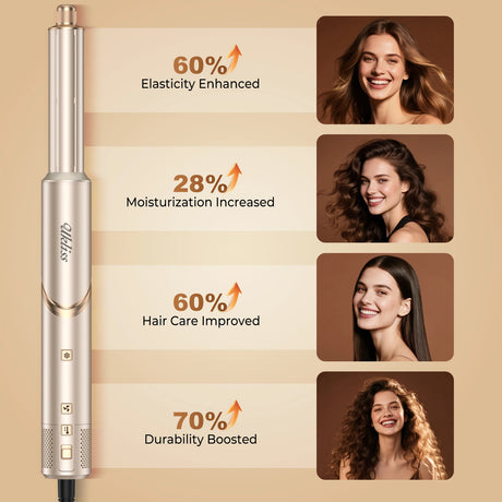 8 in 1 Hair Dryer Brush High Speed Brushless Blow Dryer Negative Ionic Hair Heating Brush Hot Air Styling Comb Auto Hair Curle