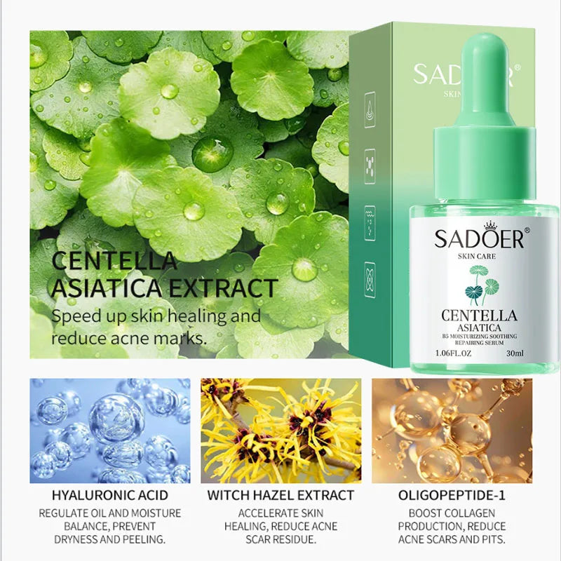 Asiatic Centella Face Serum Reduce Facial Redness Lifting Firming Faded Wrinkles Whitening Facial Essence Skin Care Product