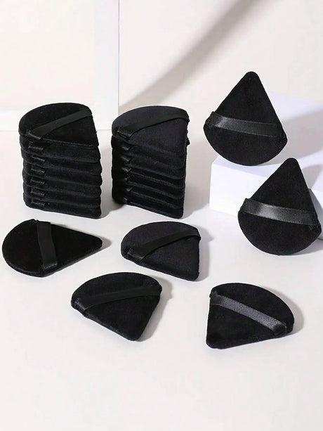 50/40/30/20/10/5 Triangular Velvet Puffs, Reusable Puffs, Face and Eye Makeup Puffs, Foundation Make-up Powder Makeup Tools