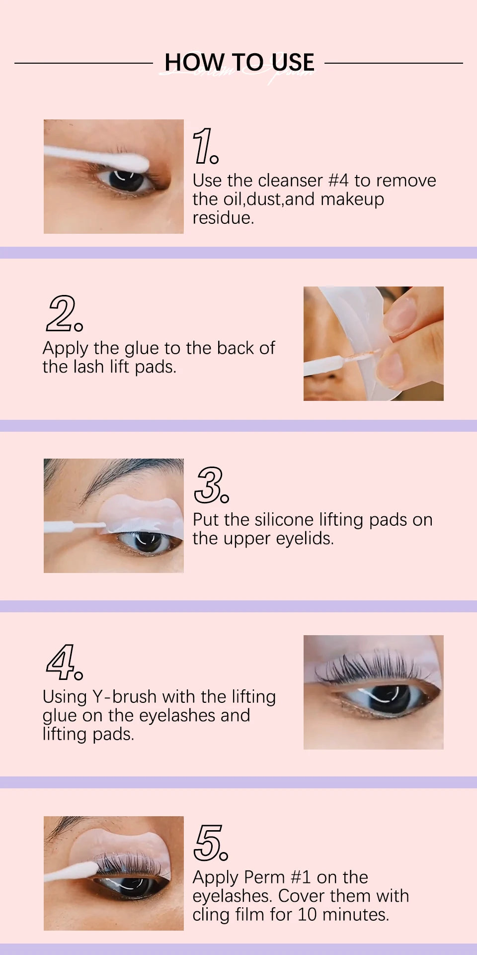 Semi-Permanent Lash Lift Kit Professional Eyelash Lifting Lamination Set Beauty Treatment Salon Home DIY Eyelashes Makeup Tools