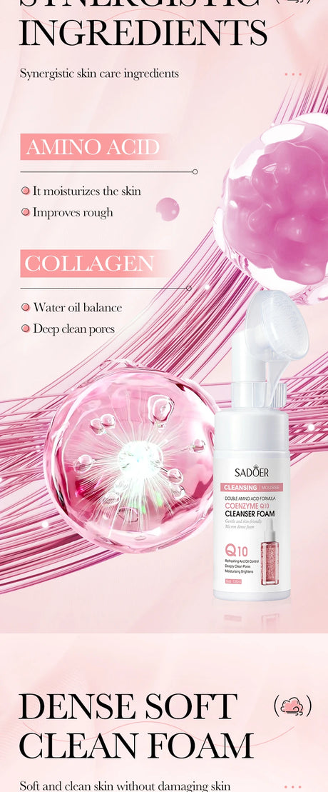 Facial Cleanser Face Wash Foam Face Massasge Facial Hydrating Moisturizing Skin Products Mossee Cleansing Care