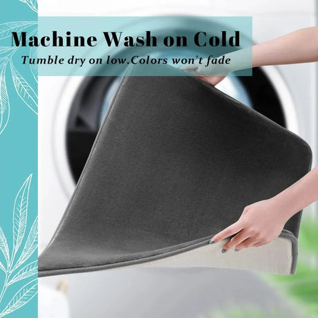 Coral Velvet Absorbent Quick Drying Door Mat Solid Color Bathroom Mat Bathroom Floor Mat Door Mat Household Non Slip Foot Mat