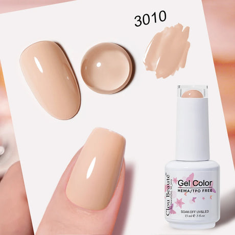 Clou Beaute Grey Color Nail Gel Polish Full Coverage Nail Polish Dark Red Gel Lacquer Varnish Vernis Semi Permanent Nail Art