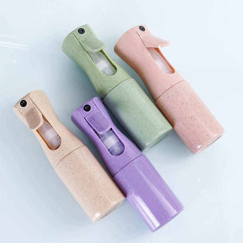 1pcs Wheat Straw 200ml Water Spray Bottles Barber Shampoo Mist Spray Scan Gardening Refillable Bottle Salon Hair Styling Tools