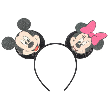 Newest Festival Party Cosplay Mouse Ears Headband 3.3" Ears Glitter Hairband Without Bow For Boys DIY Cartoon Hair Accessories