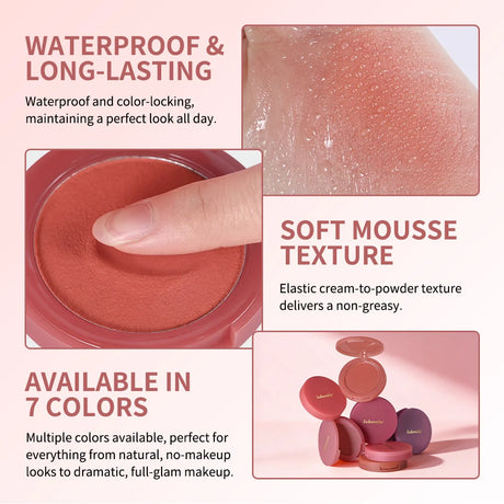 Lakerain Soft Poke Matte Blush Fresh Silky-smooth Skin Finish Long Lasting Luminosity Moisturizing Natural Matte Bouncy Blusher