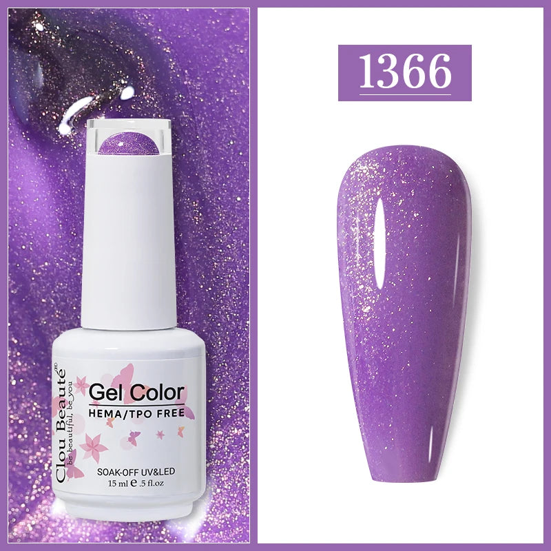 Clou Beaute Gel Nail Polish Neon Brown Royal Blue Red Green Pastal Nude Nail Art Varnishes Gel Lacquer HEMA/TPO FREE UV Gel Nail