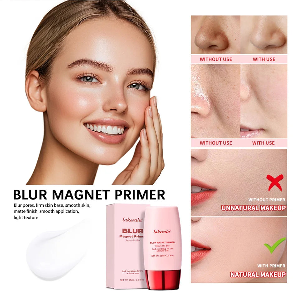 Blur Magnet Primer Base Makeup Smooth Pore Coverage Foundation Moisturizes Even Skin Tone Matte Finish Base Primer Cosmetic