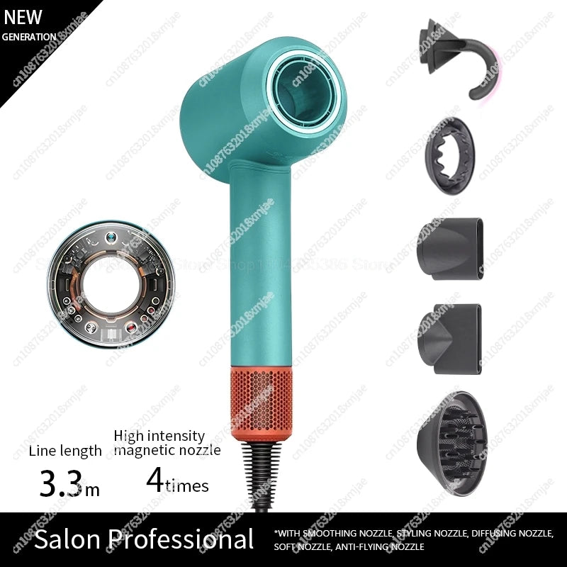 Professinal Leafless For Dyson Hair Dryer Negative Ion Quick Dry Home Powerful Hair Constant Flyaway Attachment Anion Electric